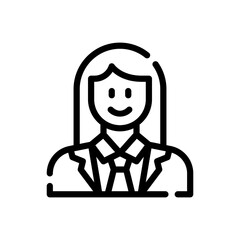 businesswoman line icon