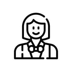 croupier line icon