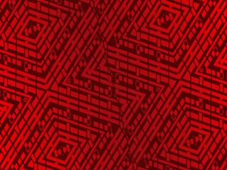 High contrast red and black glossy stripes background. Abstract technology graphic banner design. Vector corporate background.