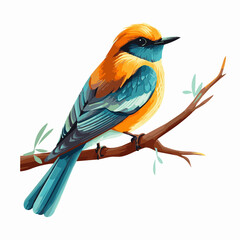 Fototapeta premium bird cartoon clipart vector white background