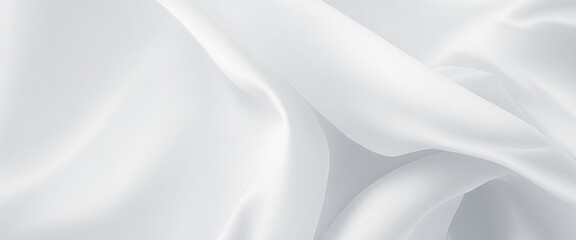 background of white wavy silk, wavy fluid texture, silky satin fabric elegant extravagant luxury wavy shiny luxurious shine drapery background - obrazy, fototapety, plakaty