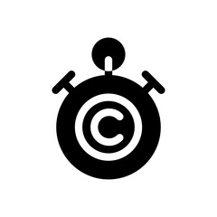 copyright expiry glyph icon