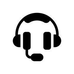 Fototapeta na wymiar headphones glyph icon