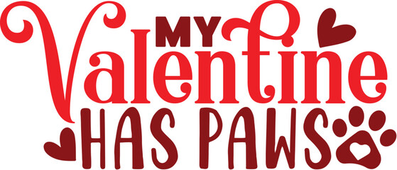 Dog Valentine SVG Design