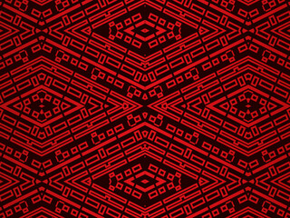 High contrast red and black glossy stripes background. Abstract technology graphic banner design. Vector corporate background.