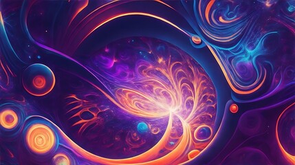 Liquid Abstract Pattern Background Of Space Curves