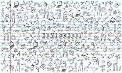 Blank white worksheet exercise book Home school and back to school vector design.