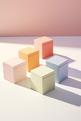 Beautiful gift box in pastel colour