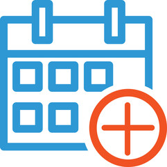 clean modern outline calendar icon