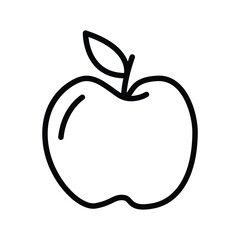 Organic fruit apple vector icon
