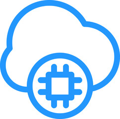 clean outline style cloud icon