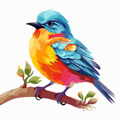 bird cartoon clipart vector white background
