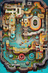 Game environment design for background