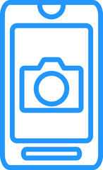 smartphone icon. outline style isolated on white background