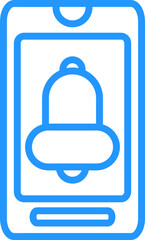 smartphone icon. outline style isolated on white background