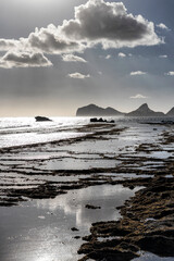  Patterns in the water at low tide at Salmon Beach looking towards the south, Lord Howe Island, Australia
