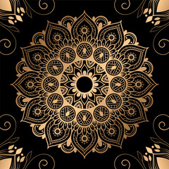 Luxury mandala background with golden decoration