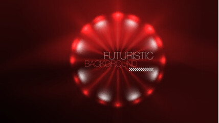 Circles with bright neon shiny light effects, abstract background wallpaper design
