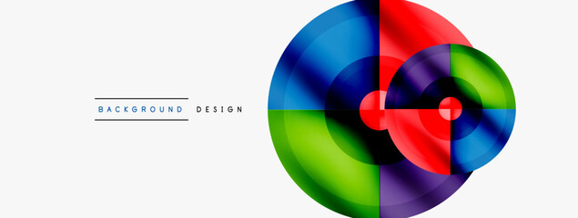 Obraz premium Creative circle geometric abstract background