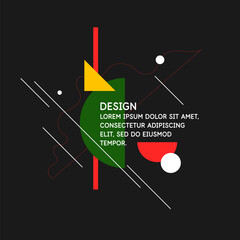 Abstract background with simple elements. An image with a composition of geometric elements and shapes.