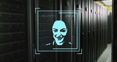 Composite of biometric photo and data processing over computer servers