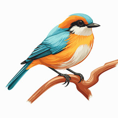 Obraz premium bird cartoon clipart vector white background