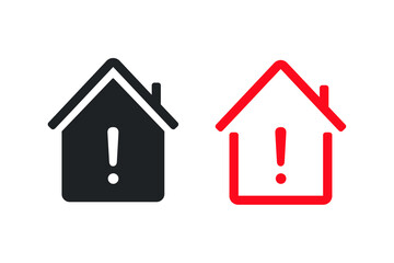 House warning icon. Illustration vector