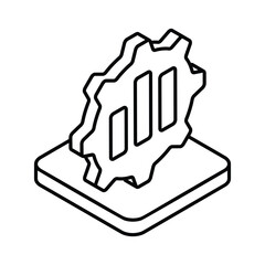 Data Analysis Icon vector stock illustration.