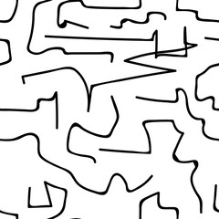Abstract geometric print lines seamless pattern