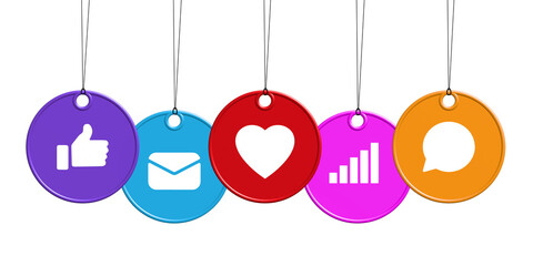 Social media concept background. Website and Internet technology mail contact us page concept