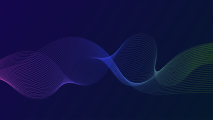 abstract wave background vector with lines