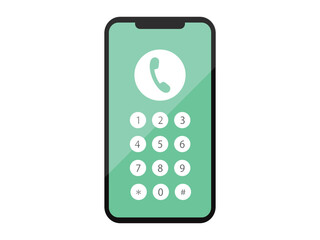 スマホで電話をかけるイメージイラスト