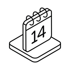 Calendar Icon vector stock illustration.