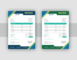 modern simple invoice template design for your company 