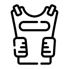 bulletproof vest Line Icon