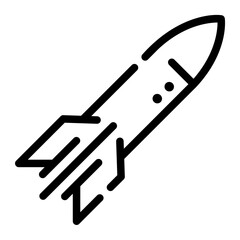 missiles Line Icon