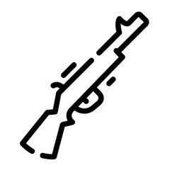 rifle Line Icon