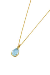 Gold chain with Topaz and Diamonds including clipping path
