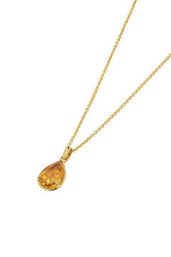Gold chain with Topaz and Diamonds including clipping path
