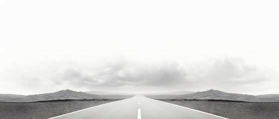 Fototapeta na wymiar A road isolated on white background 