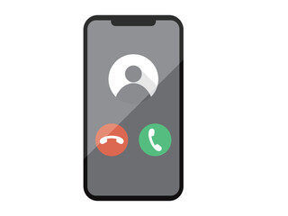 着信中のスマホの画面のイラスト