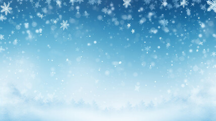 Naklejka premium Banner with empty snowy background a lot of copy space. AI Generated