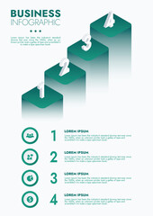Infographic template for presentations and features data visualization includes a process chart with diagrams, steps, options. The concept for marketing through illustrations for drive to success.