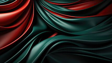 Fototapeta premium A christmas background made of green and red with black as the primary color