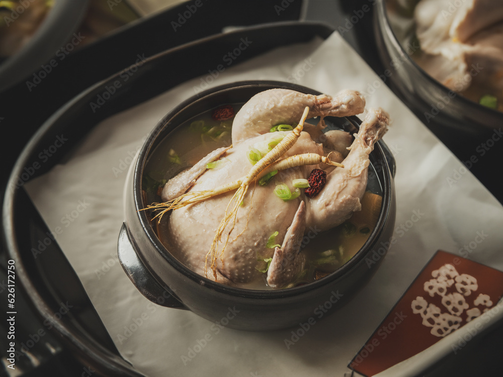 Wall mural samgyetang, chicken soup with ginseng