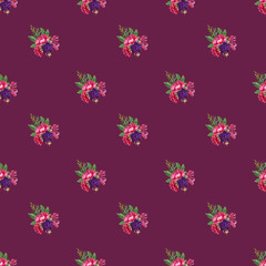 Fototapeta na wymiar Floral all over in India taste with texture .Seamless floral pattern . beautifull textail design.