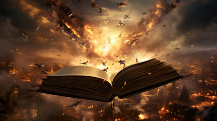 Apocalyptic Scriptures: Unveiling the Holy Bible - obrazy, fototapety, plakaty