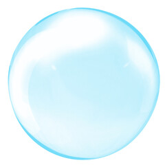 sphere bubble. water drop isolated on white background