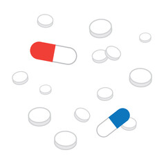 散らばった錠剤