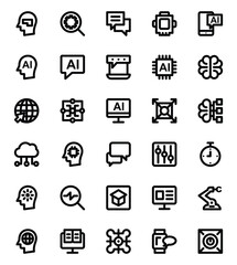 Outline icons for Artificial Intelligence